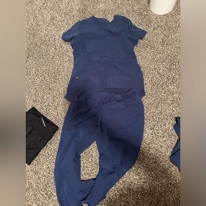 Heart and some scrubs in navy